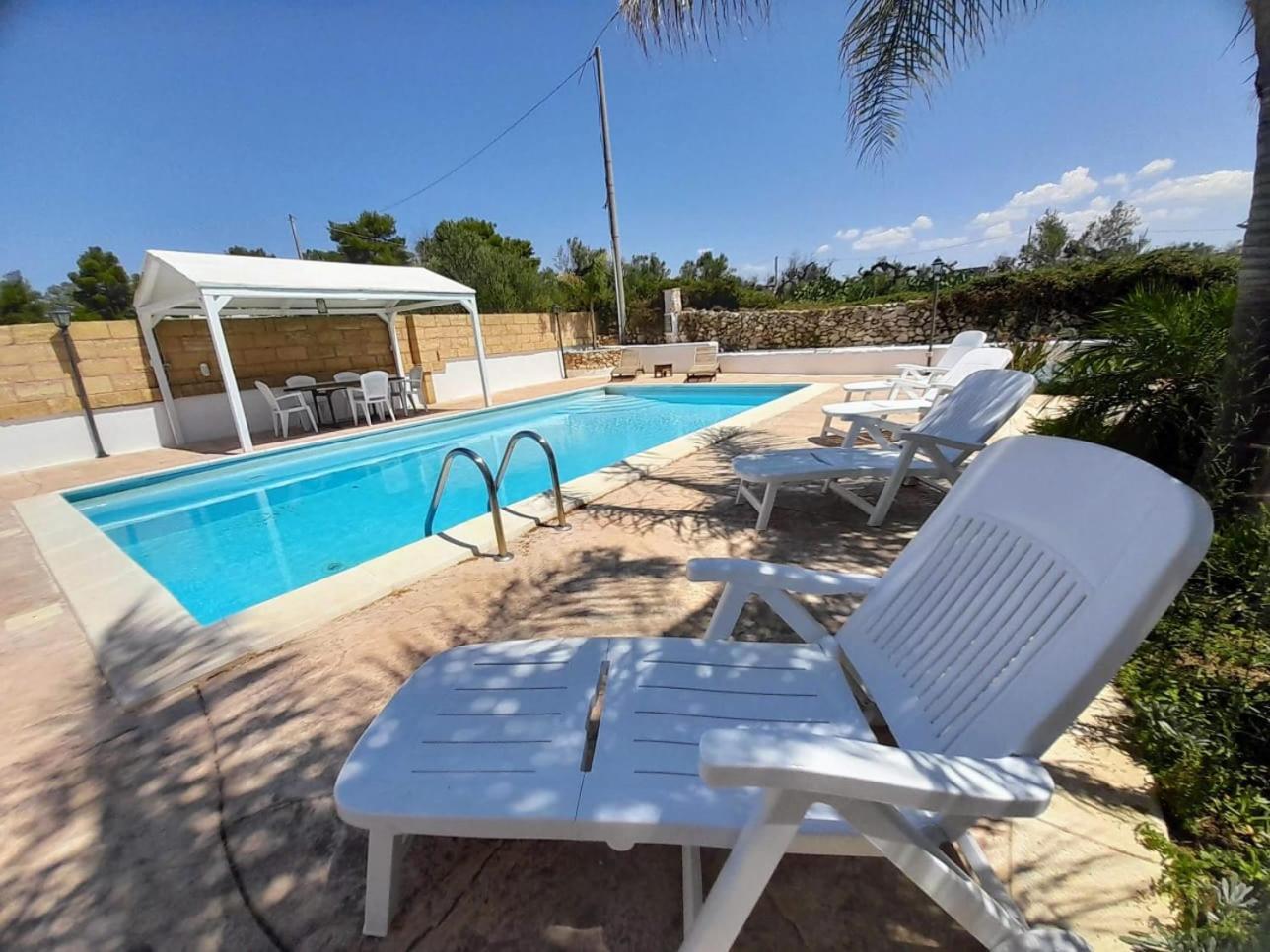 Villa Vista Mare Panoramica, Trullo E Piscina Esclusiva Alliste Esterno foto